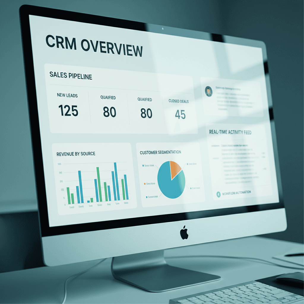 Real-time CRM data integration dashboard